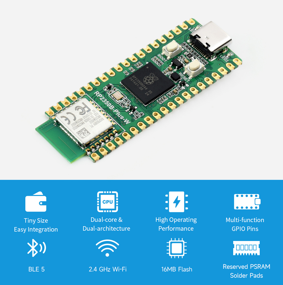RP2350B Plus W Papan Pengemban - Turing Pi 2 ulasan dan harga